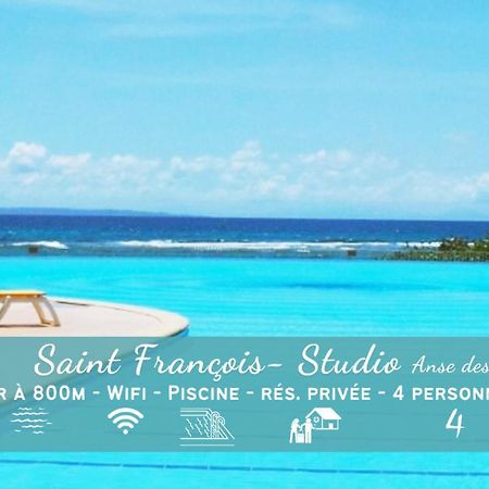 Chaleureux Studio 4 Personnes - Residence Anse Des Rochers - " Les Alizes Du Soir " Tout Equipe Et Citerne D'Eau Saint-Francois  Bagian luar foto